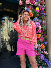 The Aspen - Orange & Pink Floral Blouse